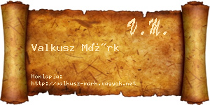 Valkusz Márk névjegykártya